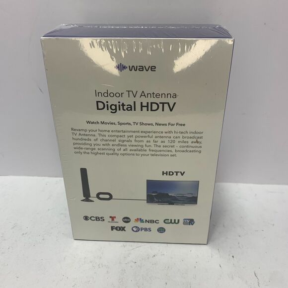 Wave Indoor TV Antenna Digital HDTV - 1080P Ultra HD - NEW - Picture 2 of 2